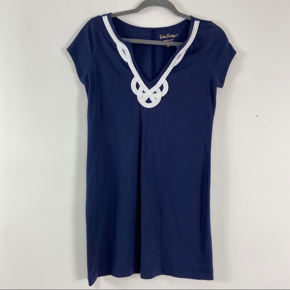 Lilly Pulitzer navy blue boat rope dress. Small